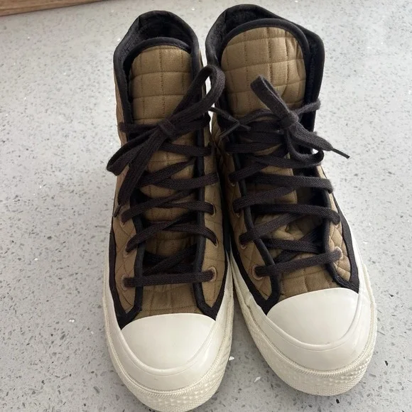 Quilted Converse Chuck Taylor Size‎ W 5.5 Brown - Picture 2 of 5